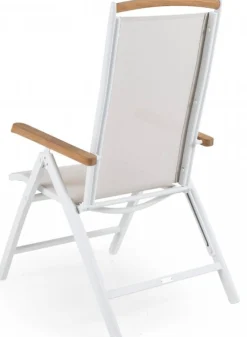 Andy Positionsstol Vit/Offwhite/Teak
