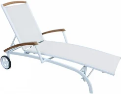 Andy Vilsäng Vit/Offwhite/Teak