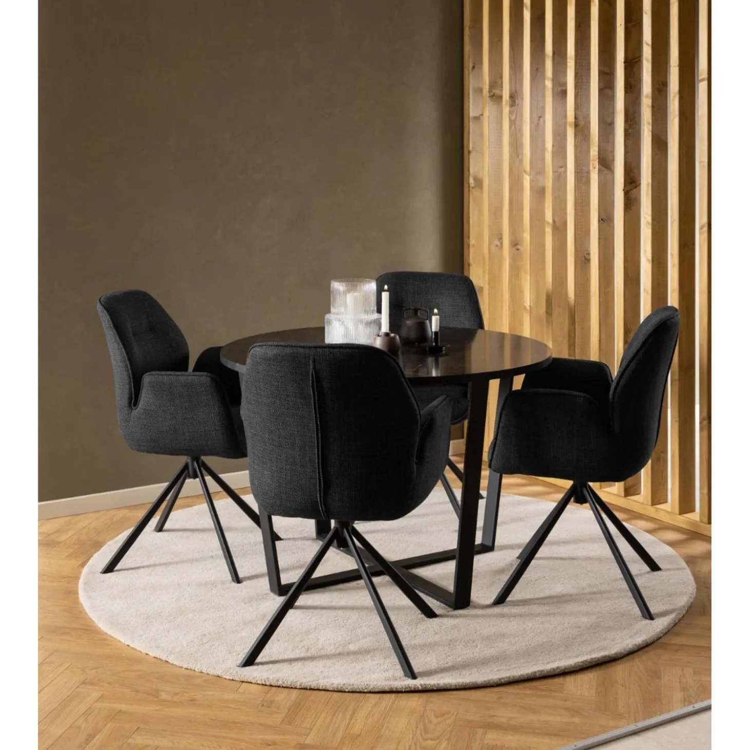 Angers Matbord Rund 110 cm Izmir-marmor