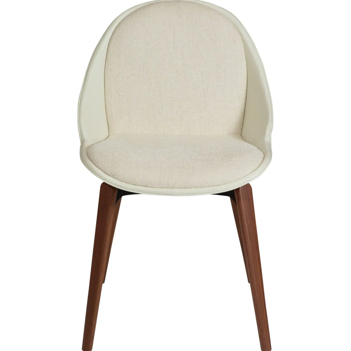 Arch Stol Bone White, Walnut