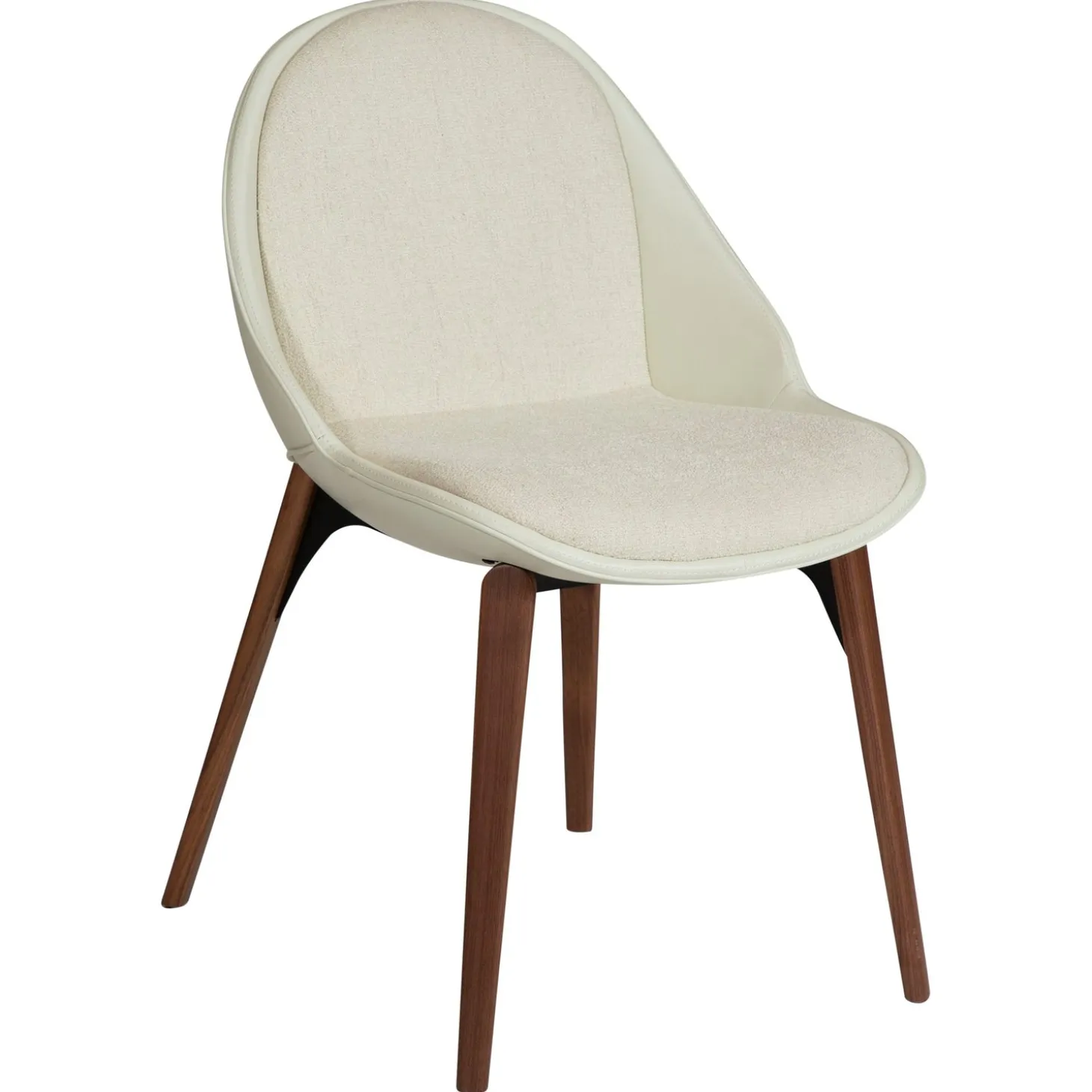 Arch Stol Bone White, Walnut