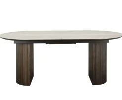 Aria Matbord 100x190-235 cm Keramisk Travertin