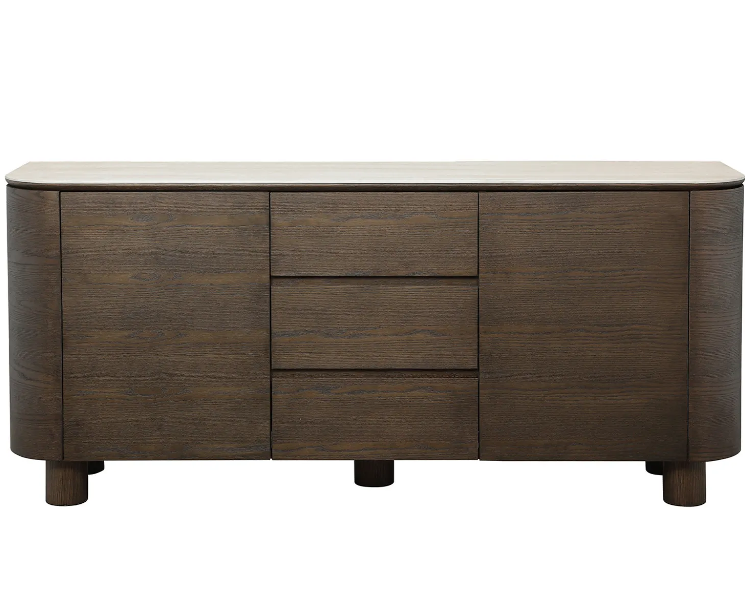 Aria Sideboard Brun/Keramisk Travertin