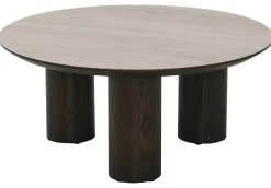 Aria Soffbord 90 cm Rund Brun / Keramisk Travertin