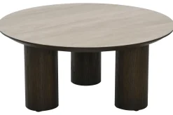 Aria Soffbord 90 cm Rund Brun / Keramisk Travertin