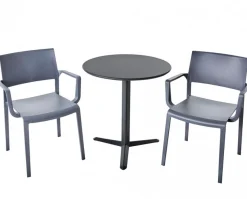 Arket Cafégrupp 60cm ink 2st Lilibet Karmstolar Grå