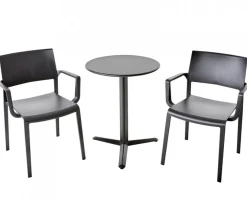 Arket Cafégrupp 60cm ink 2st Lilibet Karmstolar Svart