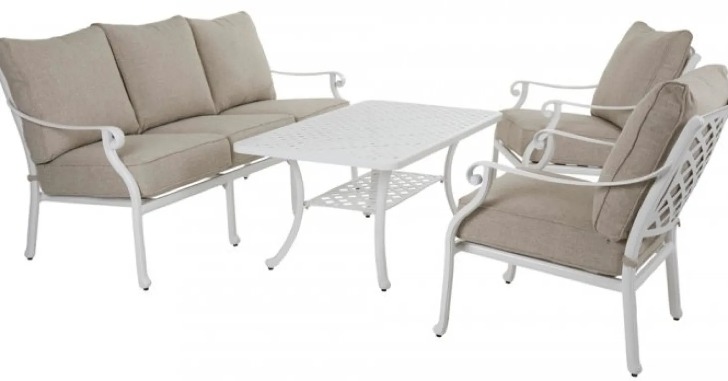 Arras 3-Sits Soffa Vit