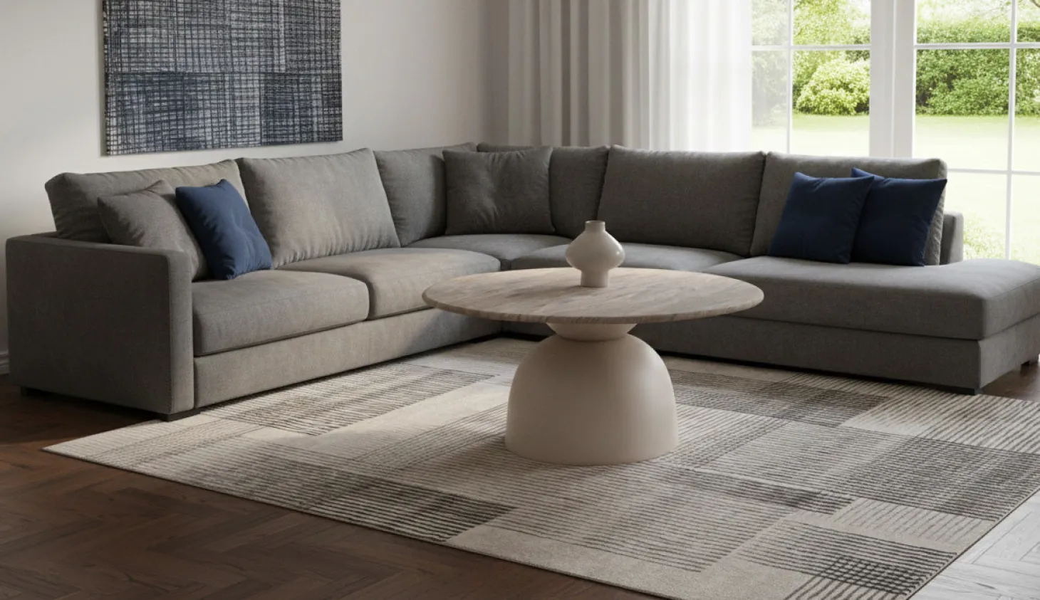 Atrium soffbord Stålgrå