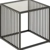 Auxerre Sidobord 40x40x40 cm Härdat glas