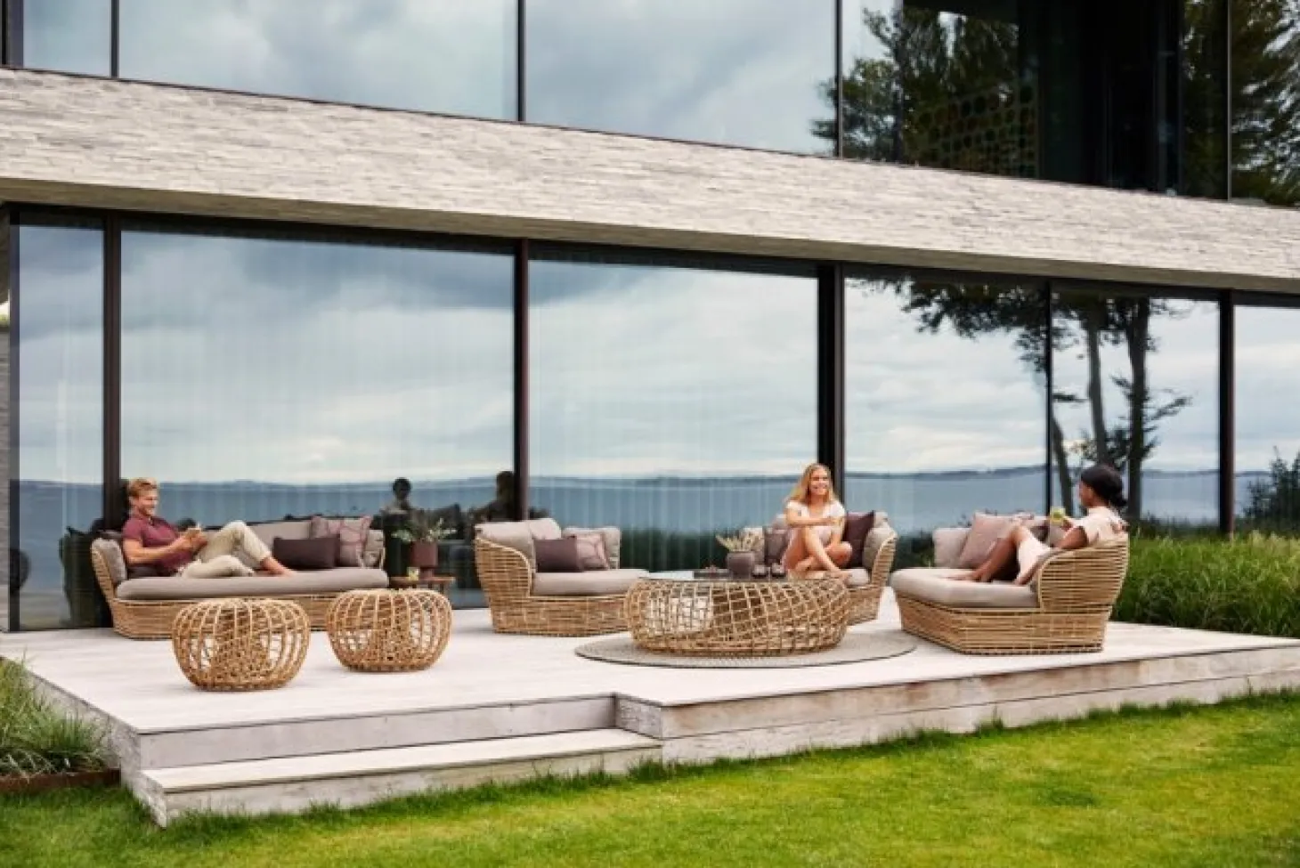 Basket Loungesoffa 2-Sits Natural