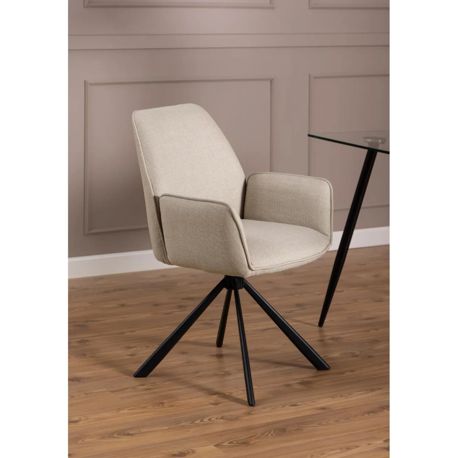 Bayonne Karmstol Basel tyg Beige