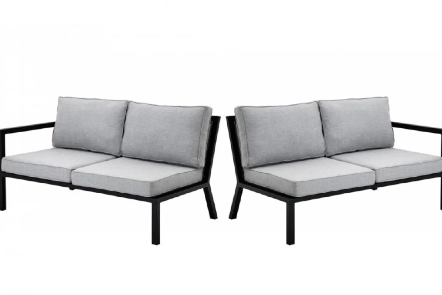 Belfort 2-Sits Soffa H/V Svart/Grå