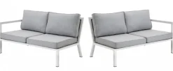 Belfort 2-Sits Soffa H/V Vit/Grå