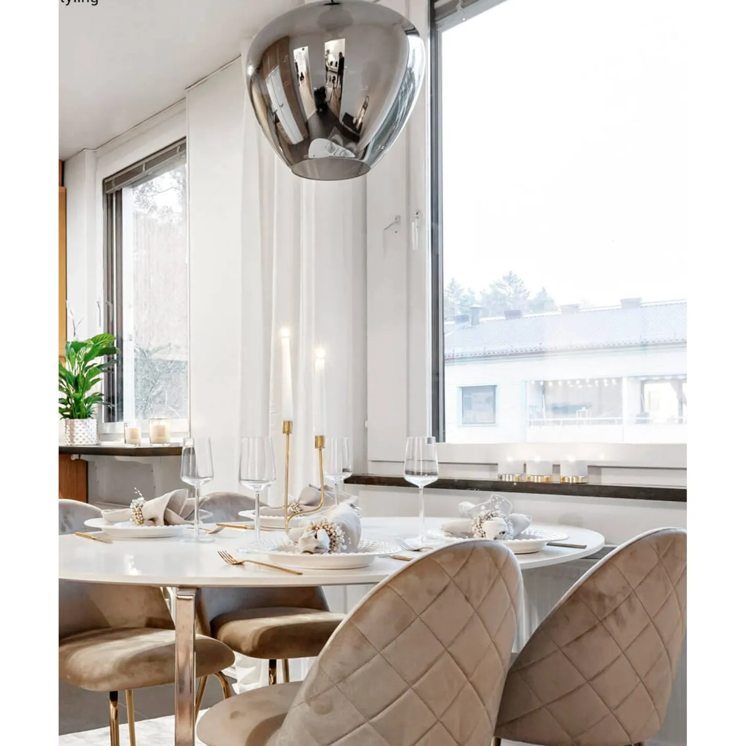 Bellissimo Grande Taklampa Rökgrå