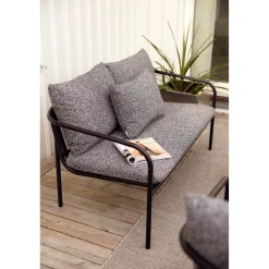 Bendt 2-sits Soffa 138x72 cm Svart/Teddy Ant
