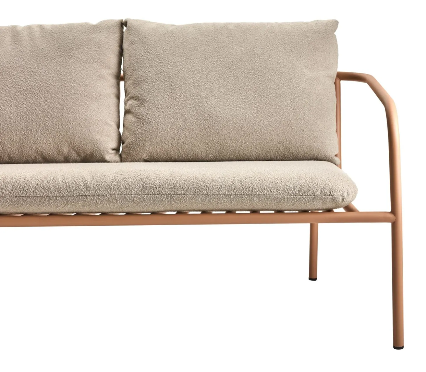 Bendt 2-sits Utesoffa Peach/Teddy Beige