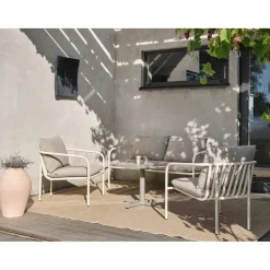 Bendt 2-sits Utesoffa Pearl White/Teddy Beige