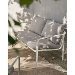 Bendt 2-sits Utesoffa Pearl White/Teddy Beige