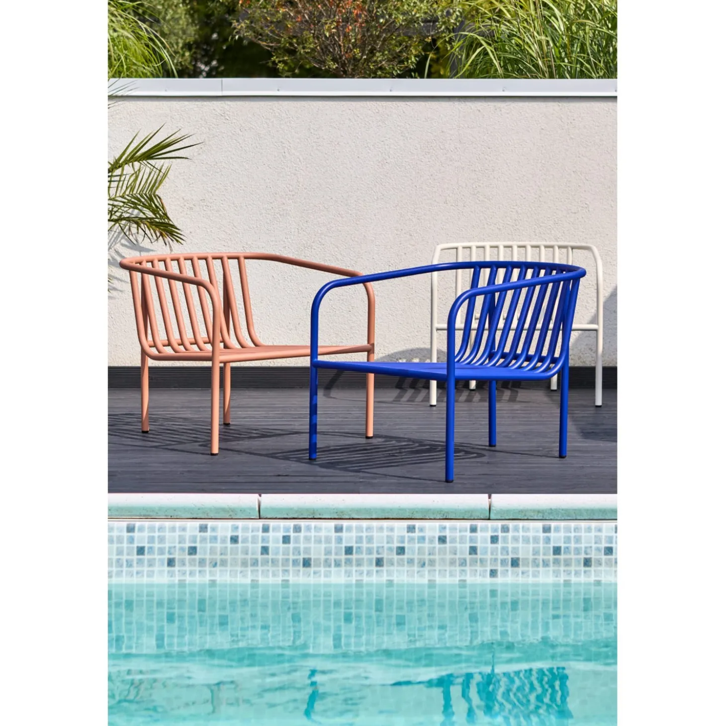 Bendt Utefåtölj Indigo Blue/Teddy Beige