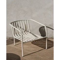 Bendt Utefåtölj Pearl White/Teddy Beige