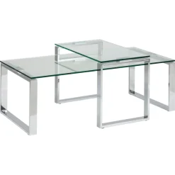 Benz Satsbord 45x115x69 cm Krom/Glas