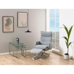 Benz Satsbord 55x50x50 cm Krom/Glas