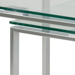 Benz Satsbord 55x50x50 cm Krom/Glas