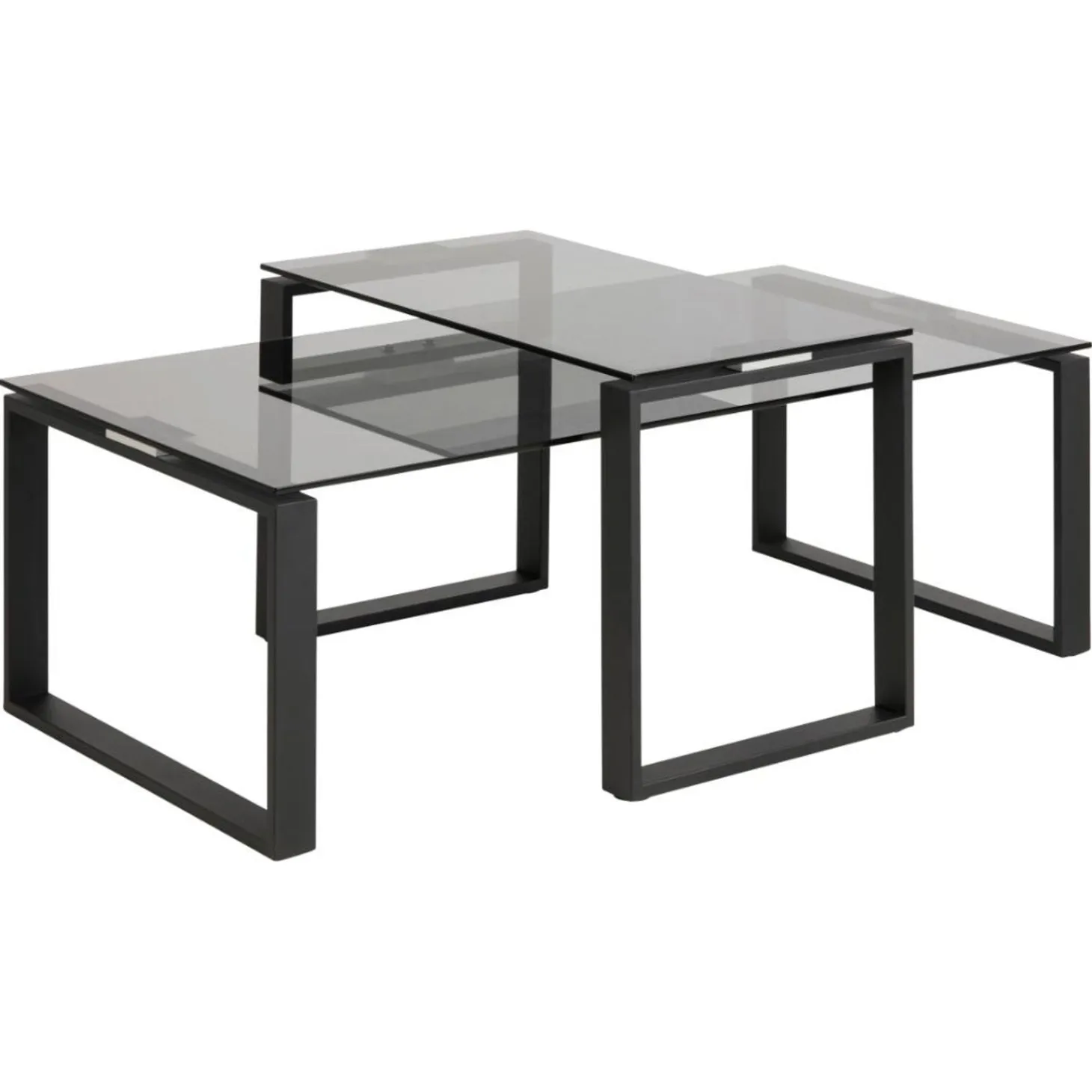 Benz Satsbord 45x115x69 cm Svart/Glas