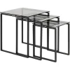 Benz Satsbord 55x50x50 cm Svart/Glas
