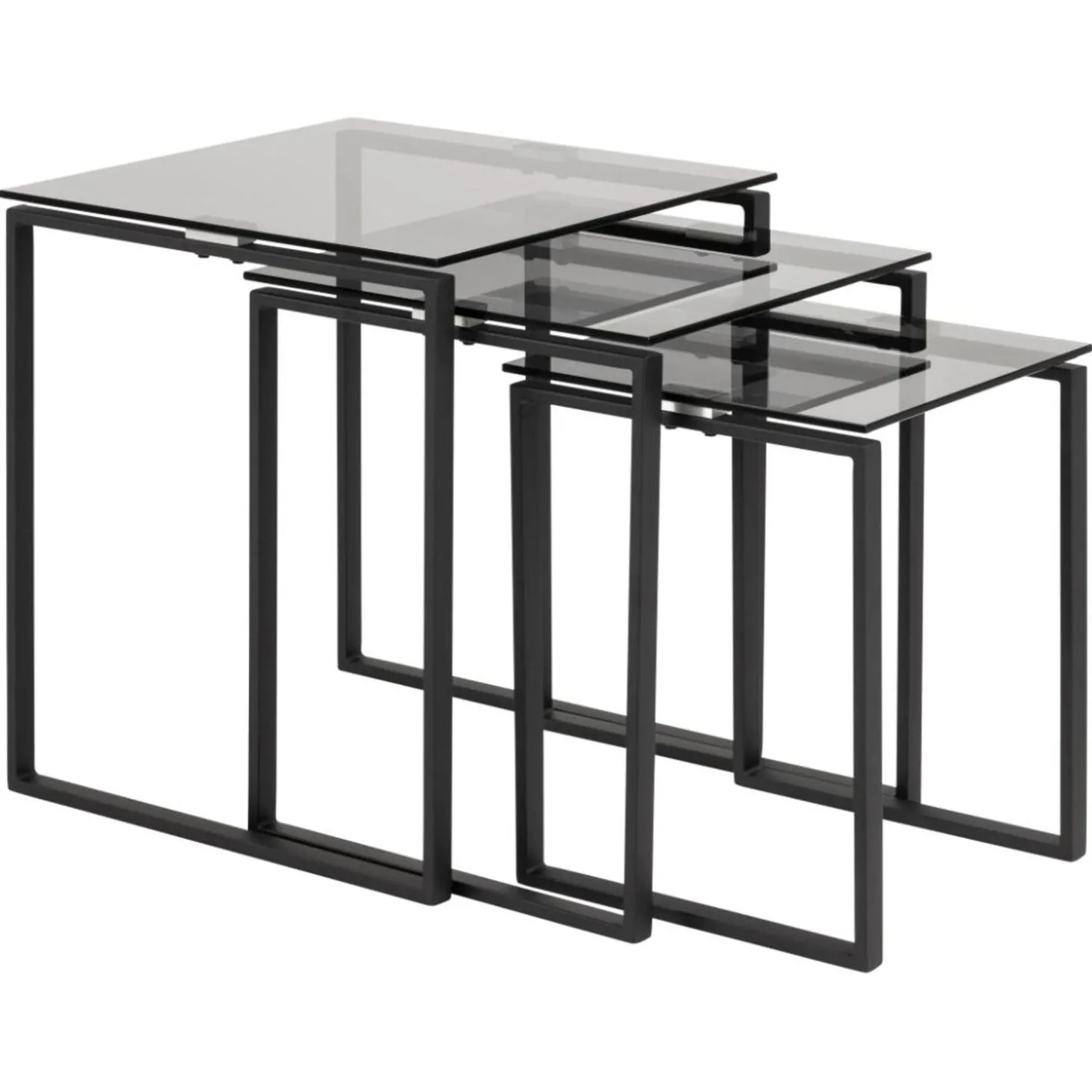 Benz Satsbord 55x50x50 cm Svart/Glas