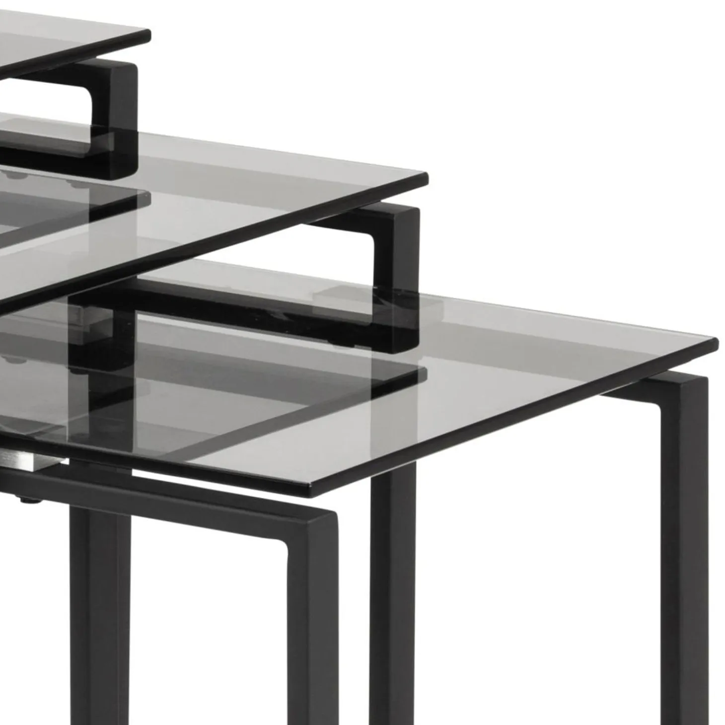 Benz Satsbord 55x50x50 cm Svart/Glas