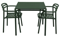 Bliss Matgrupp - Bord 80x80 cm + 2 st Karmstolar Dark Green