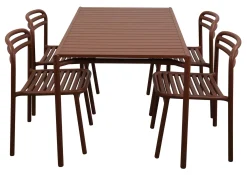 Bliss Matgrupp - Bord 130x80 cm + 4 st Stolar Desert Red
