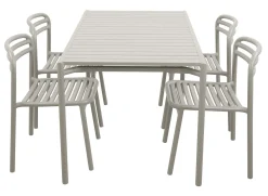 Bliss Matgrupp - Bord 130x80 cm + 4 st Stolar Sand