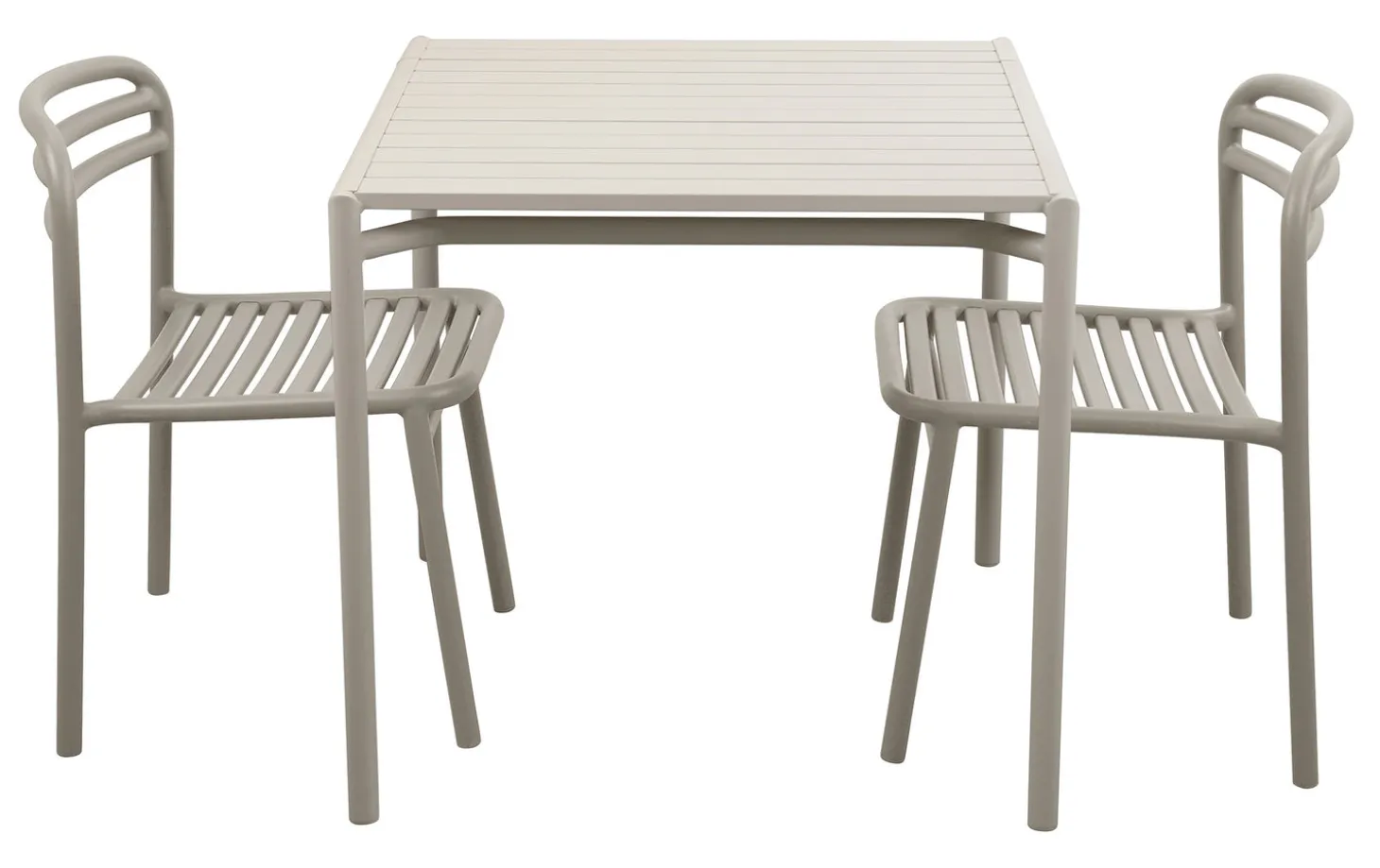 Bliss Matgrupp - Bord 80x80 cm + 2 st Stolar Sand