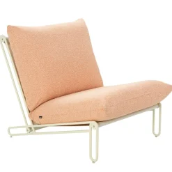 Blixt Loungefåtölj Pearl White/Teddy Orange
