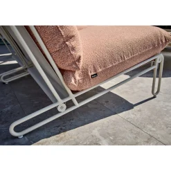 Blixt Loungefåtölj Pearl White/Teddy Orange
