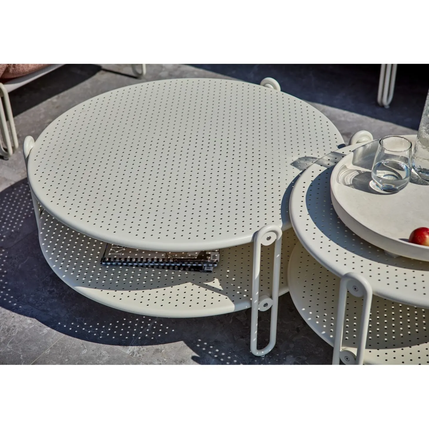 Blixt Soffbord ⌀65 cm Pearl White