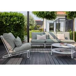 Blixt Utesoffbord 85x39 cm Light Grey