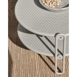 Blixt Utesoffbord 65x42 cm Light Grey