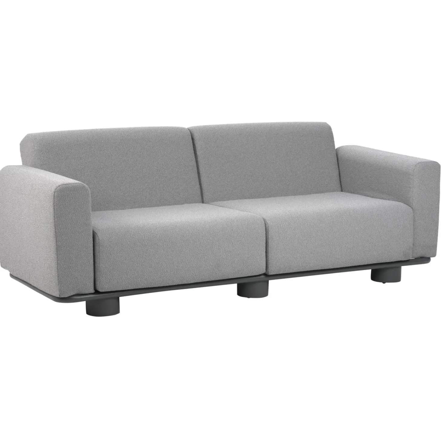 Bolster 2,5-sits Soffa 209x94 cm Antracit/Teddy Grey
