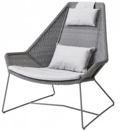 Breeze Högryggad Fåtölj Ljusgrå