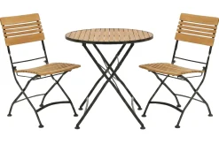Brewer Matbord 85 cm Teak/Svart