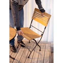 Brewer Matstol Svart/Teak