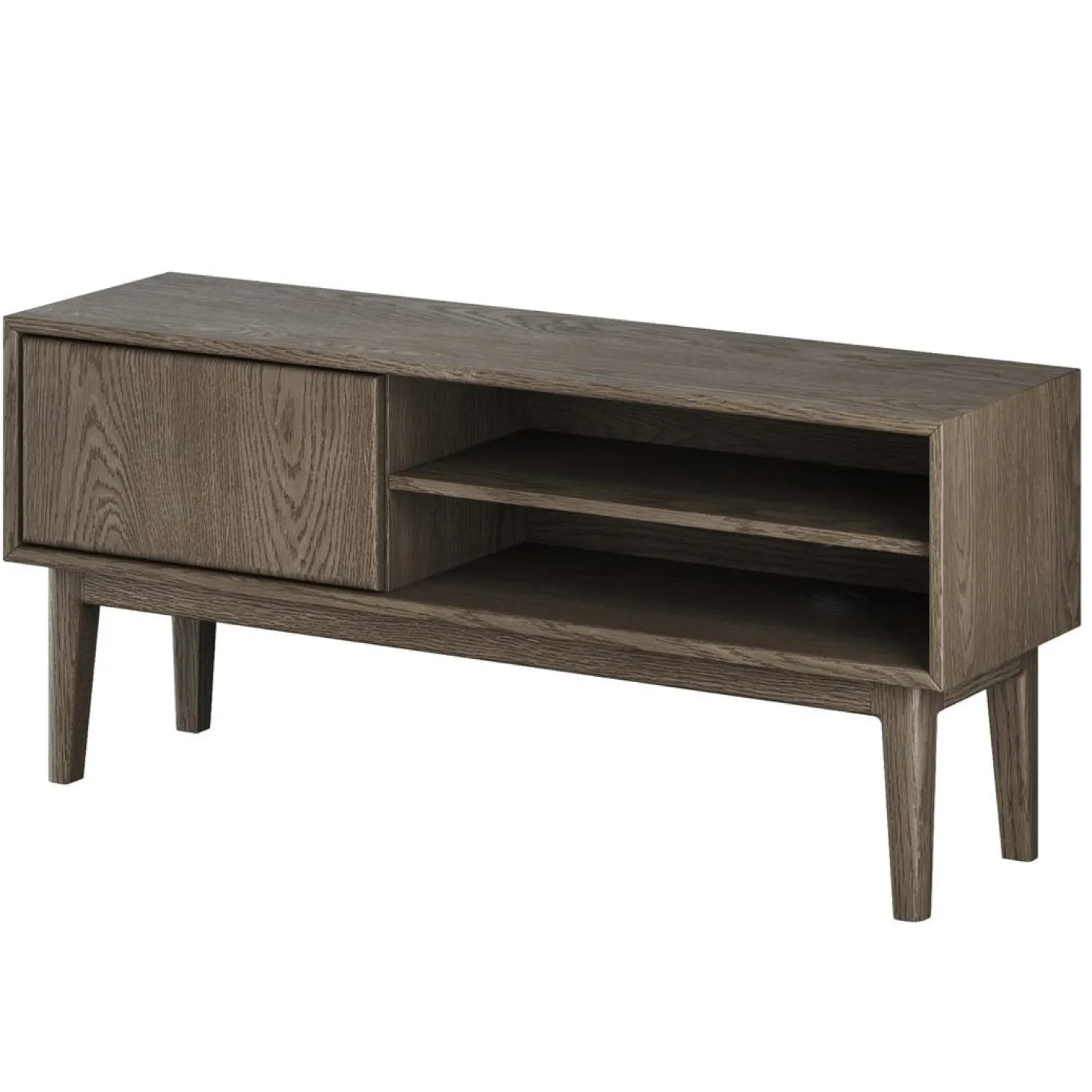 Broholm Solid TV-bänk 124x55 cm Rökoljad Ek