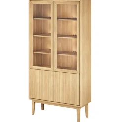 Broholm Solid Vitrinskåp 100x197 cm Oljad Ek