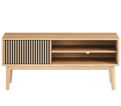 Broholm TV-bänk Lameller 124x55 cm Oljad Ek