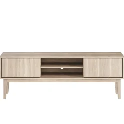 Broholm XL TV-bänk 160x55 cm Vitoljad Ek