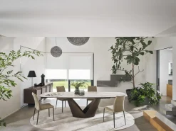 Calla Matbord 100x200-296 cm Bronze / Keramik